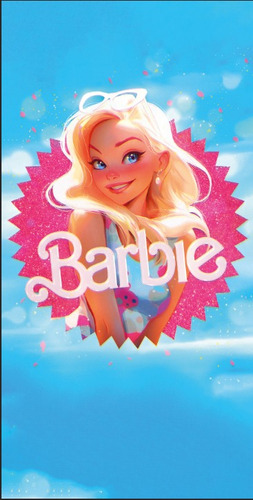 Toalha De Banho Infantil Juvenil Estampada Barbie Barbie Desenho