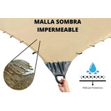 Malla Sombra Impermeable 3x3 Reforzada Contra Agua Lona 