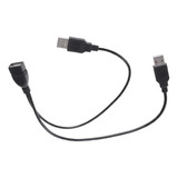 Cable De Extensión Usb2.0 Divisor Y Hembra 20 Centímetros