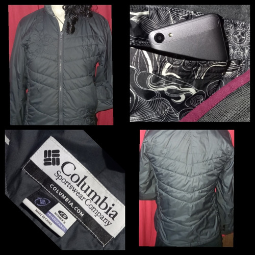 Campera Columbia Talle S Mujer Detalle De Rosa, Oferton!!!