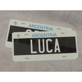 Placa Chapa Patente Personalizada 13x30cm C/ Nombres 