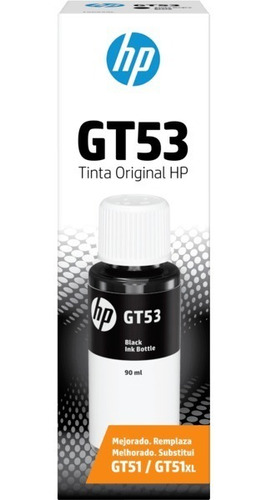 Botella Tinta Hp Gt51 / Gt53 Negro 1vv22al 