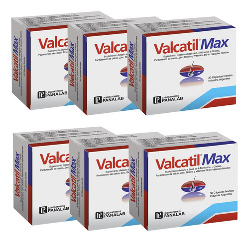 Pack X6 Valcatil Max Anticaida 30 Capsulas Blandas
