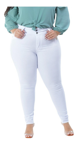 Calça Hot Pants Jeans Cintura Alta Plus Size Feminino