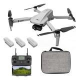 Drone Kf102 + 3 Baterias + Case Cor Cinza