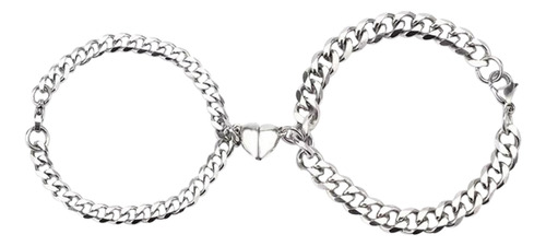 Pulsera Magnética Para Pareja De Acero Inoxidable Con Colgan