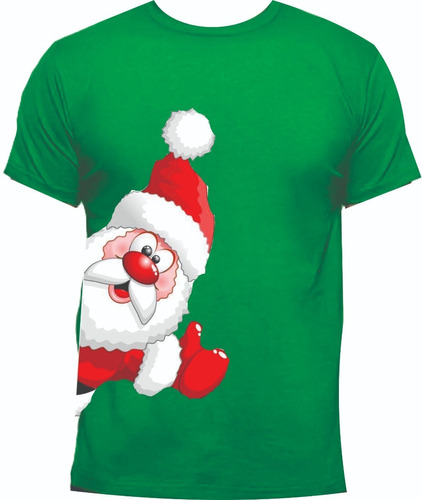 Camisetas Navideñas Navidad Santa Claus Papa Noel De Lado