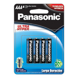 Pila Panasonic Aaa Carbón Zinc Cilíndrica Um-4npa/4b Blister Con 4 Unidades 1.5v