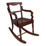 Antiga Cadeira De Balanço Estilo Imperio Madeira Nobre
