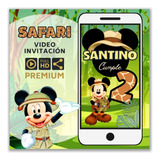 Video Invitación Mickey Mouse Safari Explorador (con Foto)