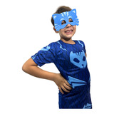 Fantasia Infantil Pj Masks Menino Gato C\ Rabi Máscara E.v.a