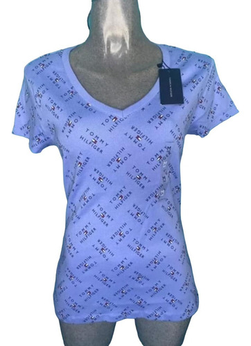 Playera Tommy Hilfiger De Mujer Talla M, Azul Nueva Original