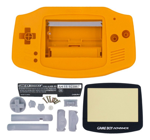Carcasa Para Game Boy Advance (gba) Color Solido Naranjo