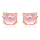 Vnsport Pendientes Hello Kitty, Pendientes De Gato De Plata 