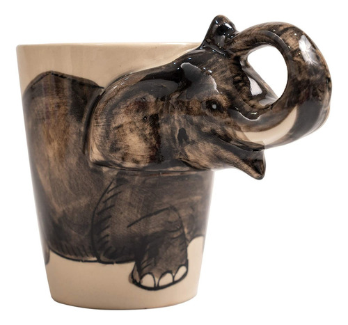 Soporte Para Taza De Café O Té, Elefante Lindo Gordito En Fo