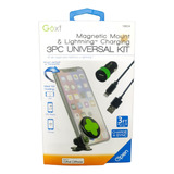 Soporte Celular Carro Magnético Base 3 En 1  Cargador Cable