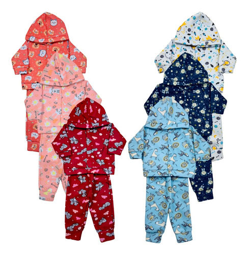 Kit 3 Conjuntos Inverno Soft Infantil Roupa Bebê Frio Menino