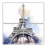 40x40cm Cuadros De Tela De La Torre Eiffel Detallada Y Blanc