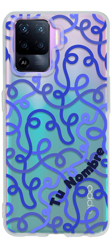 Funda Para Oppo Para Mujer Líneas Abstracto Con Nombre