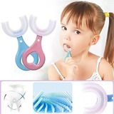 Cepillo De Dientes Para Bebé, Silicona En Forma De U Niños