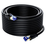 Cable Ethernet Cat8 De 100 Pies, Al Aire Libre, Doble Chaque