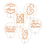 Stencil De Repostería Para Galletas Set Día De La Madre 7cm