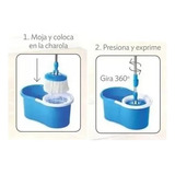 Cubeta Spin Mop 360° Trapeador Exprimidor Centrifugado 