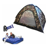 Carpa 2p Autoarmable Iglu Exahome Camuflada + Colchon 2p