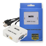 Conversor De Hdmi A Vga + Audio Activo