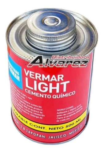 Cemento Químico Azul Vermar Ligth 500 Ml Para Parches