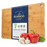 Hiware Tabla De Cortar De Bambú Extra Grande Para Cocina, Ta