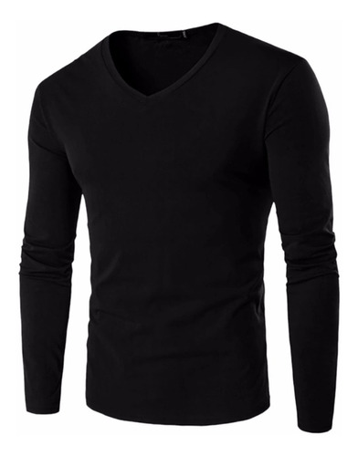 Remeras Entalladas Manga Larga  Slim Fit De Hombre!!