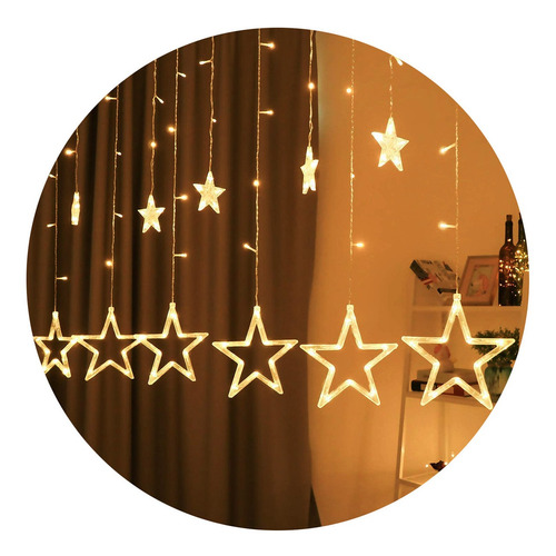 Guirnalda Led Cortina Estrellas 3 Mts 220v Navidad Vaiven