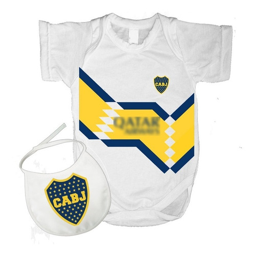 Body Bebe Camiseta Boca Juniors Con Nombre Personalizado