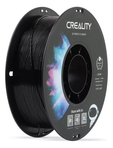 Filamento Creality Cr-tpu Flexible 1 Kg Negro -n4print