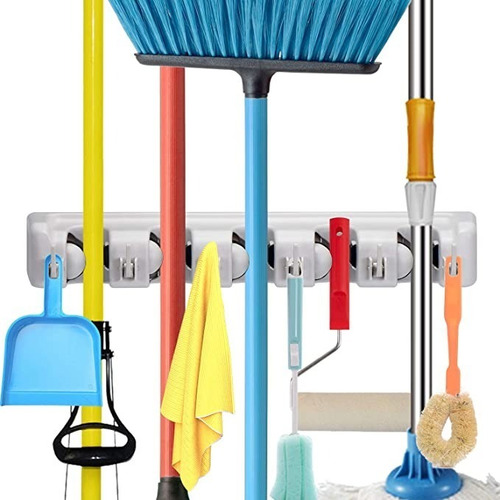 Organizador De Escobas Pared Accesorio Cocina Broom Holder