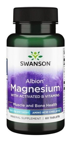 Swanson I Glicinato De Magnesio De Albion I 200mg I 60 Caps