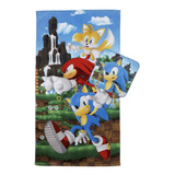Sonic The Hedgehog - Toalla De Bao De Algodn Para Nios