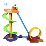 Pista Rampa Lanza Autos Looping Infantil 69cm Juego Juguete