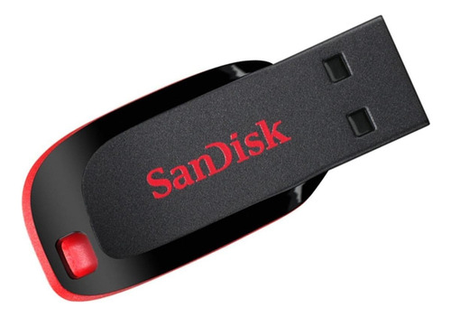 Pendrive Sandisk Cruzer Blade 32gb 2.0 Preto E Vermelho