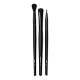 Elf Budge Brush Trio De Brochas Aplicar, Difuminar, Delinear Color Negro