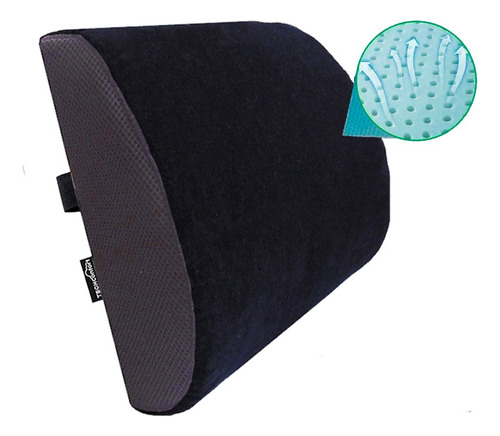 Soporte Lumbar Gel Y Memory Foam - Cool Fresh Con Aireación