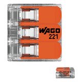 Conector Wago Compacto Emenda 3 Fios Modelo 221-613 50un 6mm