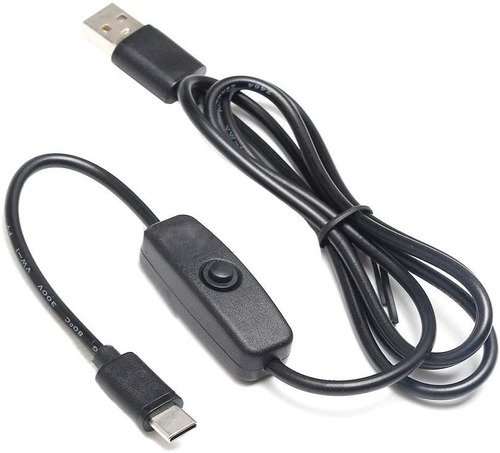 Cable Usb Tipo C Con Interruptor Raspberry Pi 4