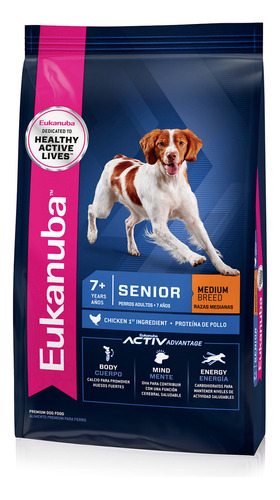 Alimento Eukanuba Super Premium Para Perro Senior De Raza Mediana Sabor Mix En Bolsa De 15kg