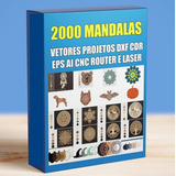 Pacote 2000 Mandalas Dxf Svg Cdr, Eps Corte Laser Cnc Router