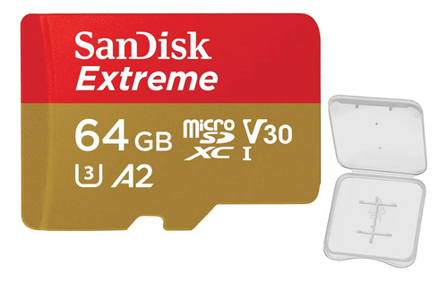 Cartão Memória Micro Sd Sandisk 64gb  Extreme 170mbs +case