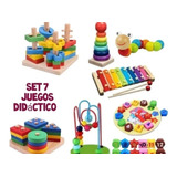 Juguetes Didácticos De Madera Para Niños Cognitivos Pack 8