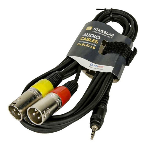 Stagelab Clm Mpxm2 Cable Mini Plug A 2 Xlr Macho 2 Metros