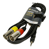 Stagelab Clm Mpxm2 Cable Mini Plug A 2 Xlr Macho 2 Metros